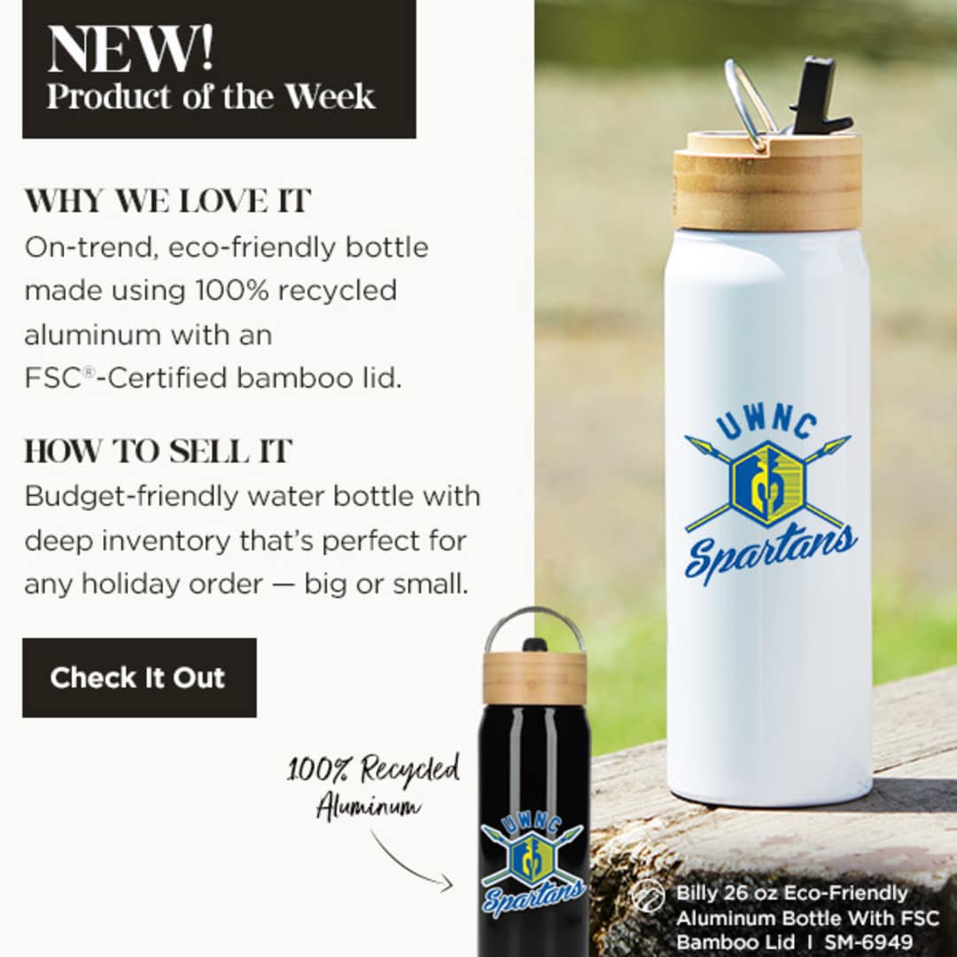 Billy 26oz Aluminum Bottle w/ FSC® Bamboo Lid